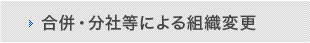 合併・分社等による組織変更